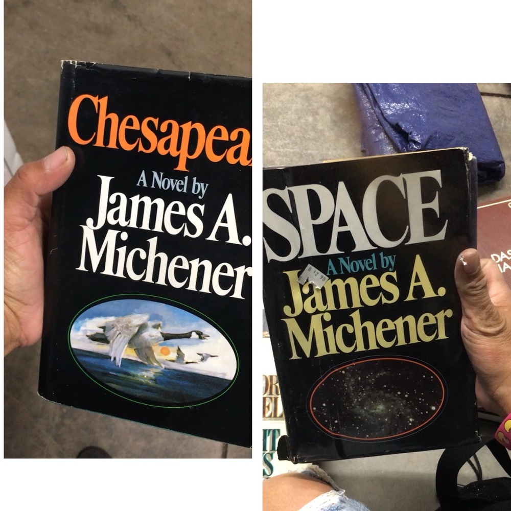 Chesapeake & Space Hardback Books by James A. Michener
